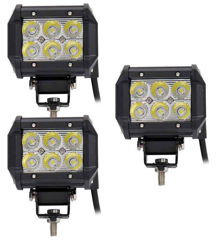 3x 18W Led Arbeitsscheinwerfer Offroad Lampe IP67 1560LM Flood Scheinwerfer Led Arbeitslicht Light B