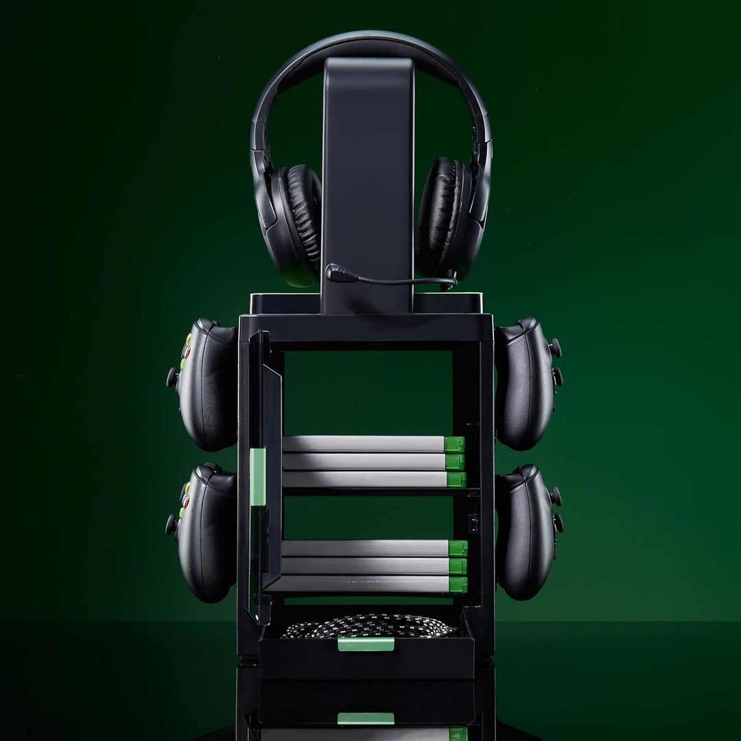 numskull Offizieller Xbox LED-Licht Gaming-Schrank, Controller-Halter und Headset-Ständer für PS4/PS