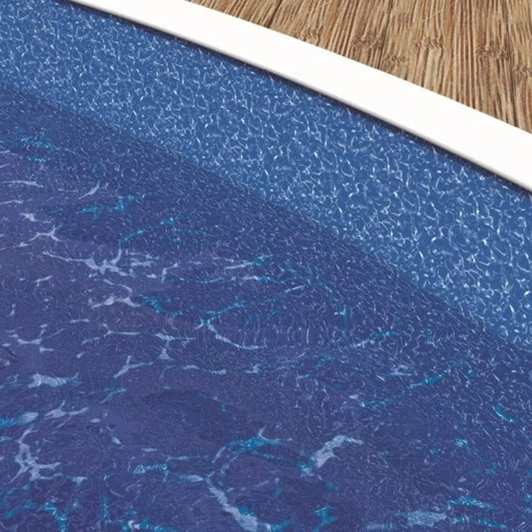 Poolliner Poolinnenfolie aus PVC in Waves. Marineblaue Folie für die Poolwand. Kältebeständige Innen