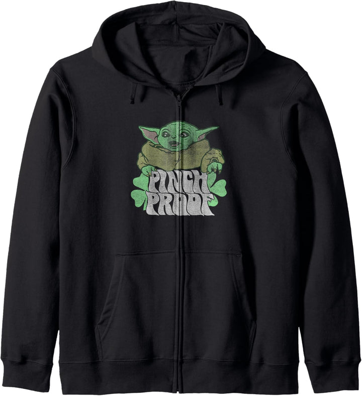 Star Wars St. Patrick's Day Grogu Pinch Proof Kapuzenjacke