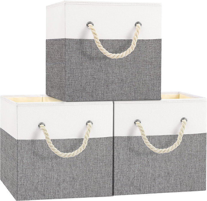 Yawinhe Aufbewahrungsbox, Faltbare Aufbewahrungsboxen ohne Deckel, Waschbare, Offene Stoffbox, für S