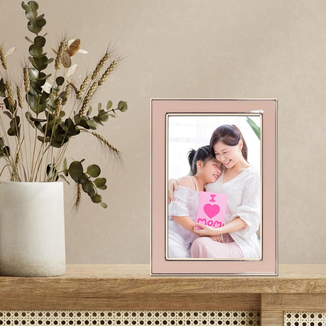 Lawrence Frames Bilderrahmen, Emaille, poliert, 10 x 15 cm, Rosa Rose 4x6, Rose 4x6