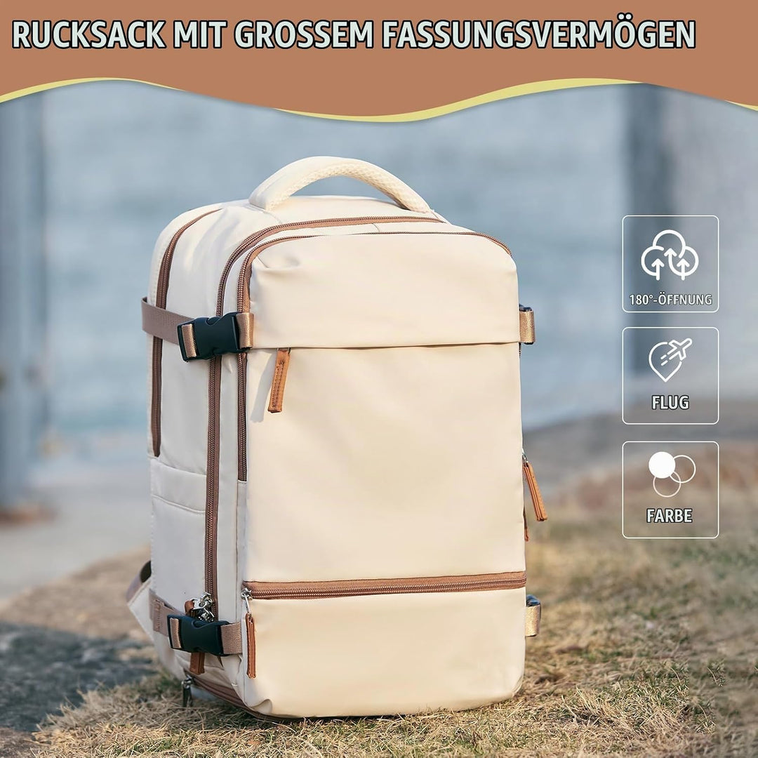 SZLX Grosser Reiserucksack Damen,Vakuum Rucksack mit Pumpe Ryanair Handgepäck 40x30x20 Herren, Wizza