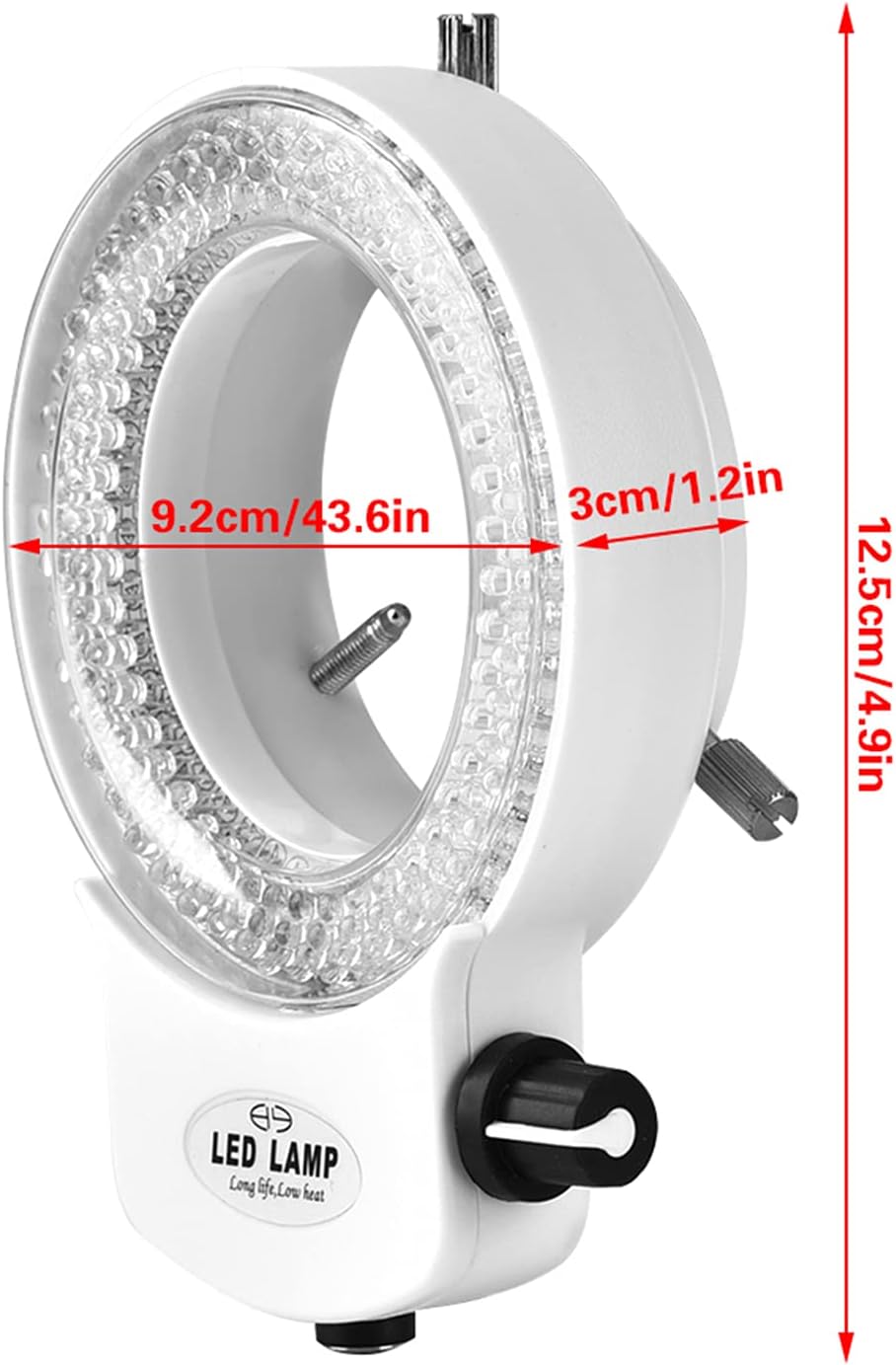 LED Mikroskop Ringleuchte, 144 LED-Perlen, Einstellbare Helligkeit, ss, für Stereomikroskop und Schm