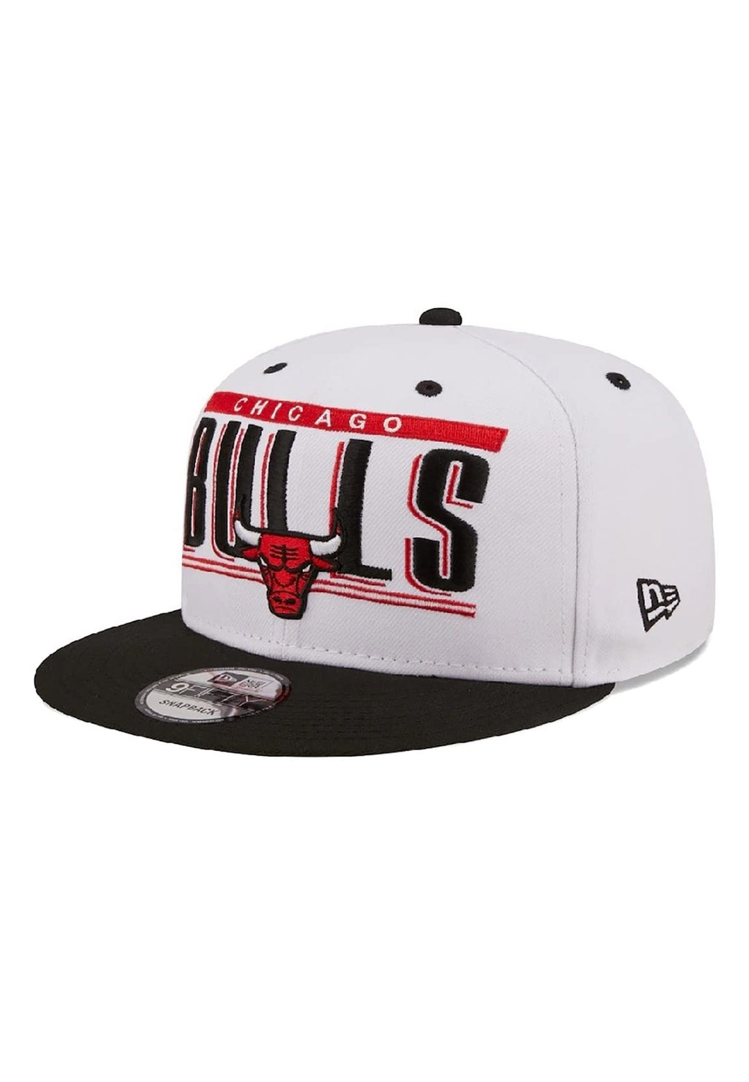 New Era Retro Title 9Fifty Snapback Cap Chicago Bulls Weiss Schwarz, S Weiss