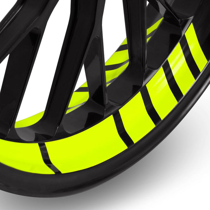 Felgenbettaufkleber im GP Design - Komplettset für 16" bis 19" - Farbe & Breite wählbar neon gelb 2,