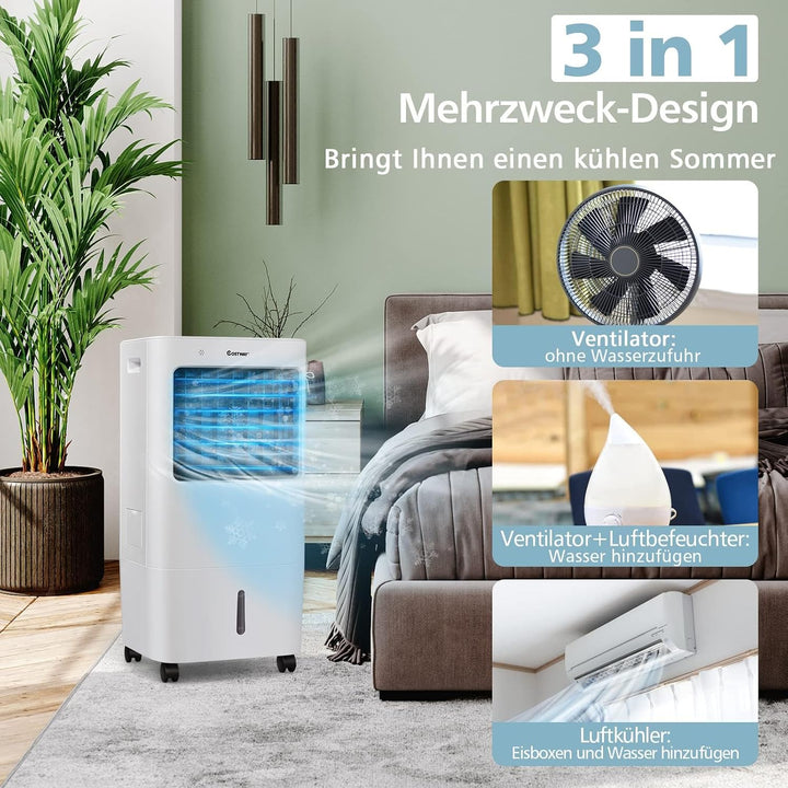 COSTWAY Mobile Klimaanlage ohne Abluftschlauch, 3 in 1 Luftkühler 65W | 3 in 1 Klimagerät Luftreinig