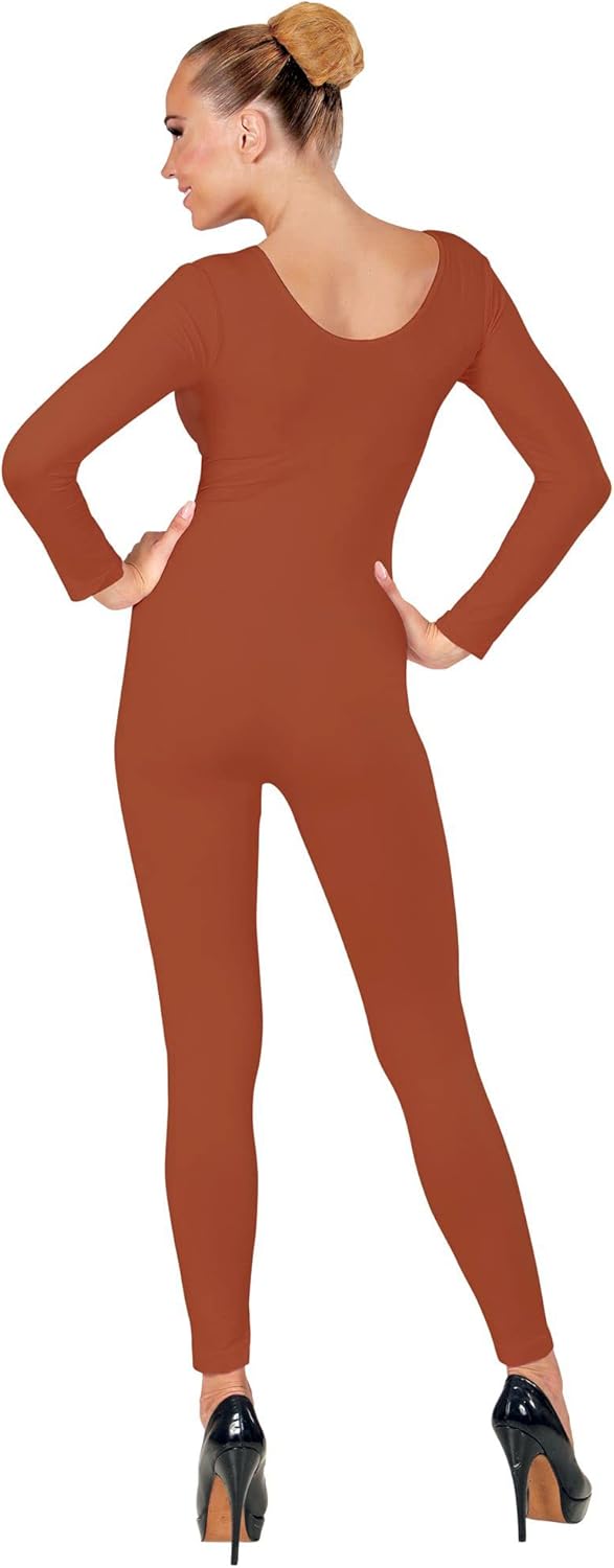 Widmann - Kostüm Body, langarm, Overall, Karneval, Mottoparty M-L Hautfarben, M-L Hautfarben