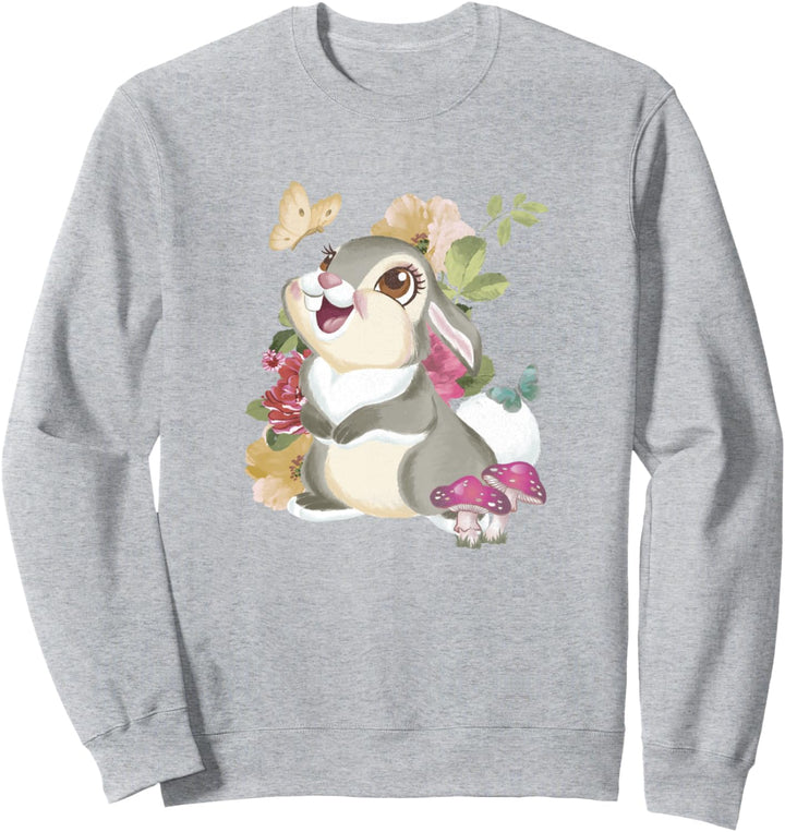 Disney Bambi Thumper Vintage Floral Portrait Sweatshirt