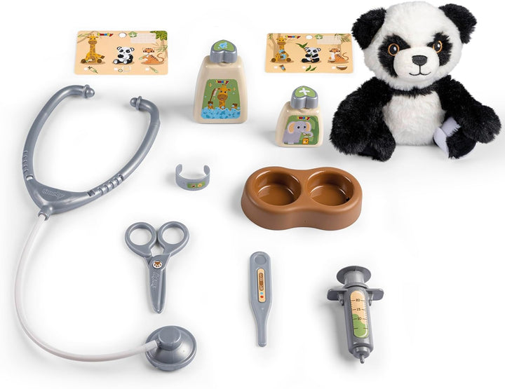 Smoby - Tierarzt-Spielset im Koffer mit Panda Kuscheltier - Rollenspiel für Kinder ab 3 Jahren