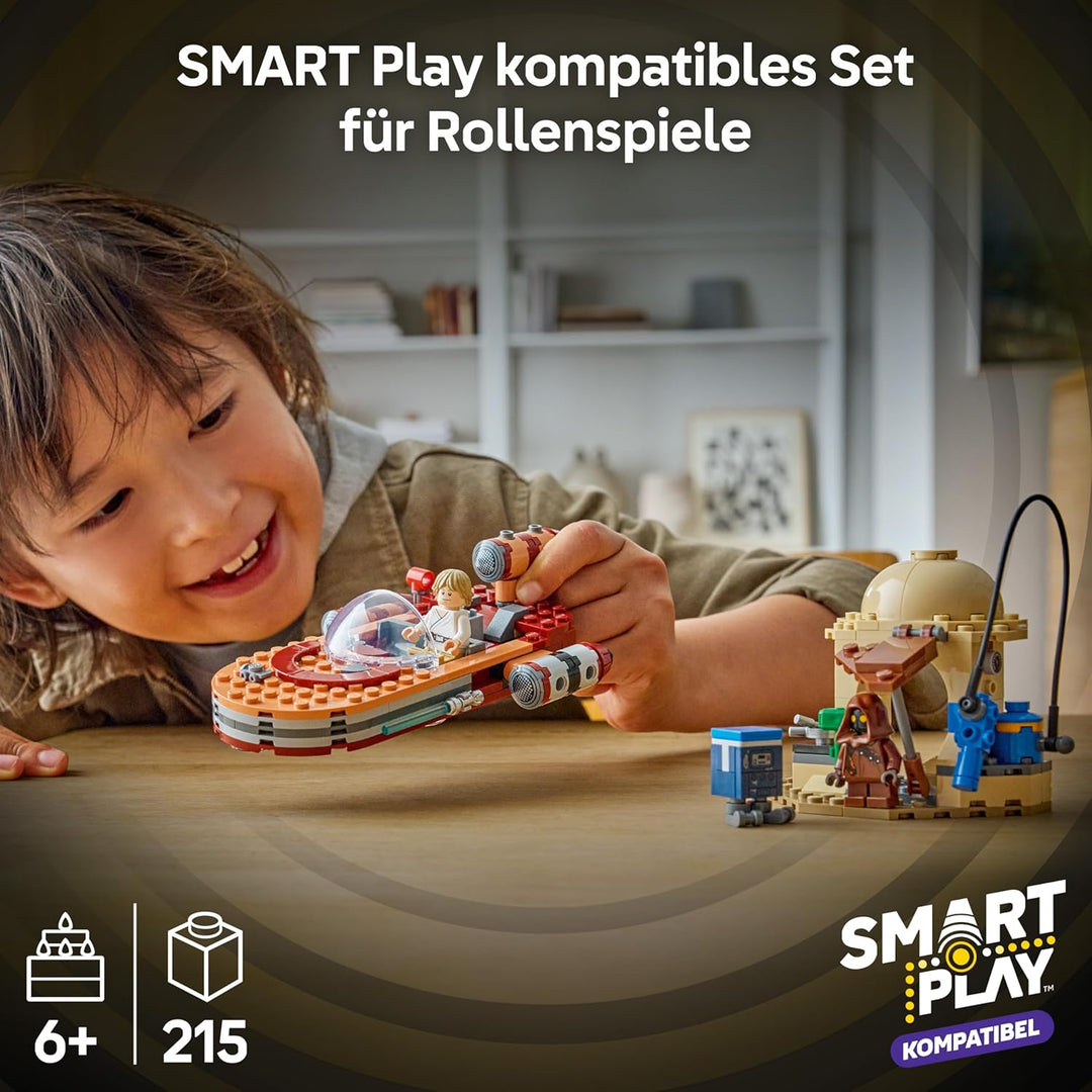 LEGO Star Wars 75420 SMART Play: Lukes Landspeeder - Kompatibles Interaktives Spielzeug inkl. SMART