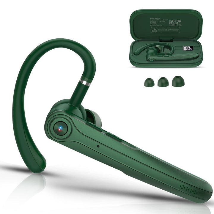 Bluetooth Headset V5.4 Wireless Freisprech Telefon mit CVC 8.0 und ENC Dual Mikrofon, Bluetooth Ohrh