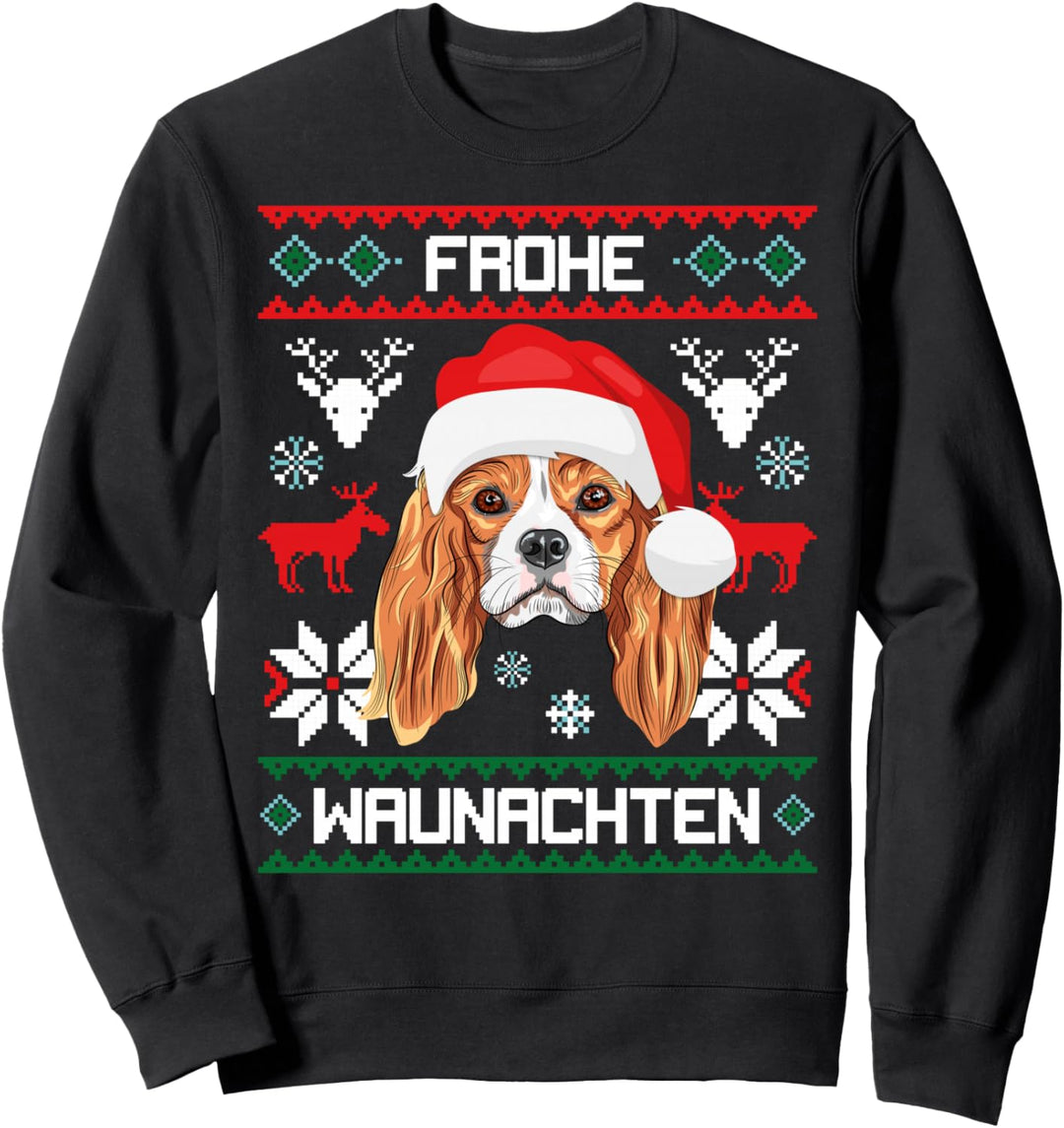 Cavalier King Charles Spaniel Frohe Waunachten Weihnachten Sweatshirt