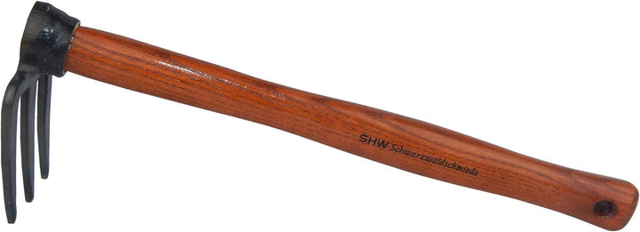 Rex Set Häckchen 3 Zinken + Doppelhacke Breitblatt, Herzblatt - Geschmiedet - mit Stiel 40 cm