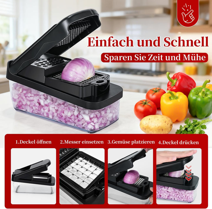 Gemüseschneider, Gemüsehobel Mandoline Gemüsehobel Salatschneider Gurkenhobel Multi Zerkleinerer, Ka