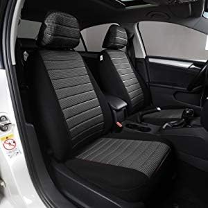 WOLTU Sitzbezüge Auto Einzelsitzbezug universal Grösse, 5er Set, schwarz/grau, grau