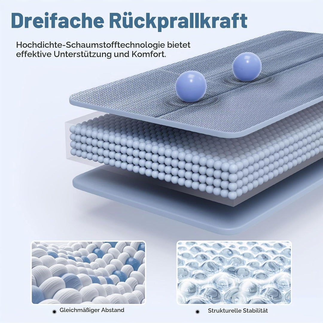 Avoalre Yogamatte faltbar, 173 x 61 cm, 5 mm – Handliche &amp; klappbare Yoga-Matte für Reise, Unterwegs