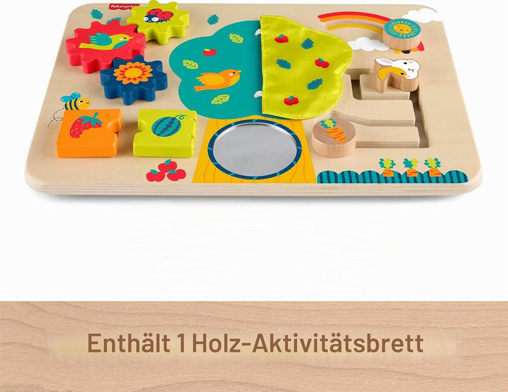 Fisher-Price Spielzeug für Babys, lustiges Spielbrett aus Holz, für Babys ab 6 Monaten