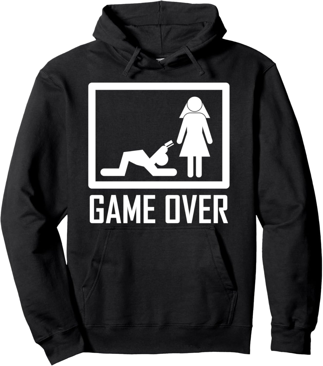 Game Over Lustiges JGA Design Junggesellenabschied Pullover Hoodie