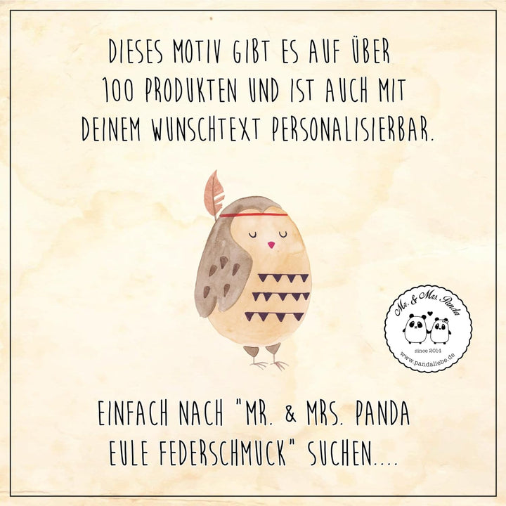 Mr. & Mrs. Panda Motiv WC Sitz Eule Federschmuck - Geschenk, Owl, Waldtiere, WC-Sitz, Toilette, Klod