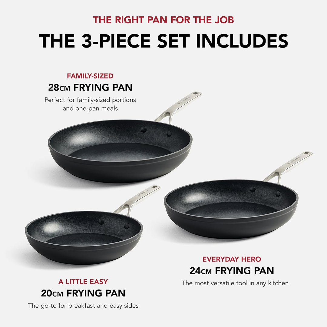 Kitchenaid Bratpfannen-Set - Classic Forged Aluminium - Induktionsgeeignet, PFAS-freie keramische An