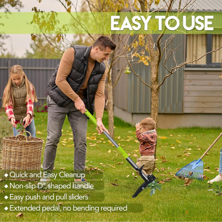 Gardtech aufstehen Unkrautstecher, 40-47 Zoll Unkrautabzieher mit langem Griff, Deluxe 4-Klauen-Unkr