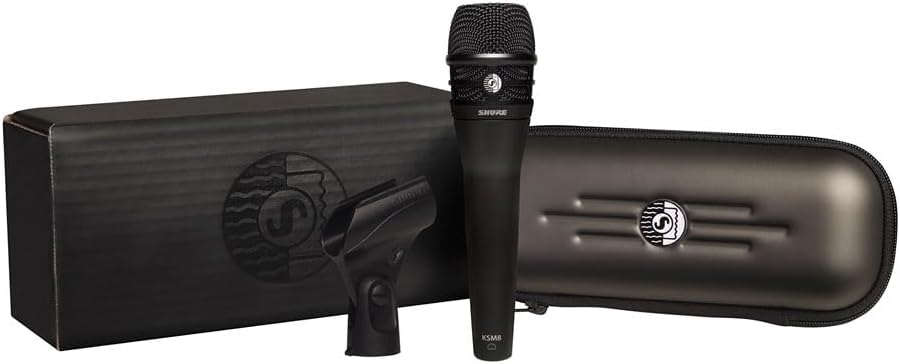 Shure KSM8 schwarz dualdyne Stimme Mikrofon mit 2 Membranen, dynamisch, Schwarz