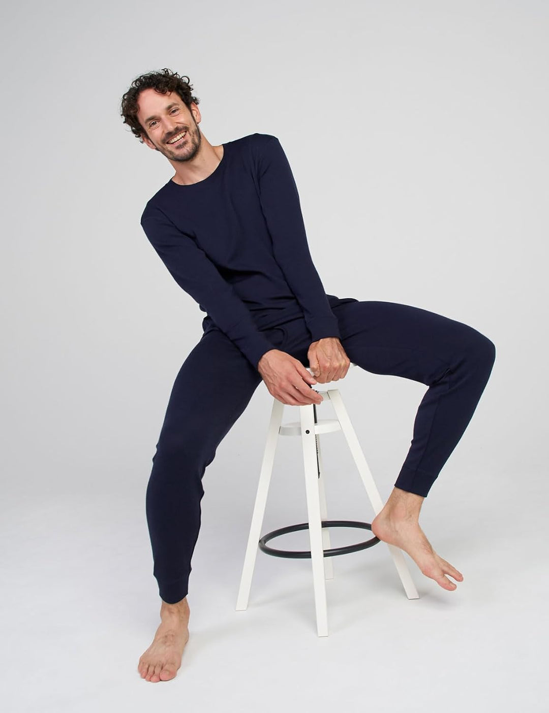 LAPASA Herren 100% Merinowolle Thermounterwäsche Set, Premium Merino Wolle Unterhemd &amp; Unterhosen, T