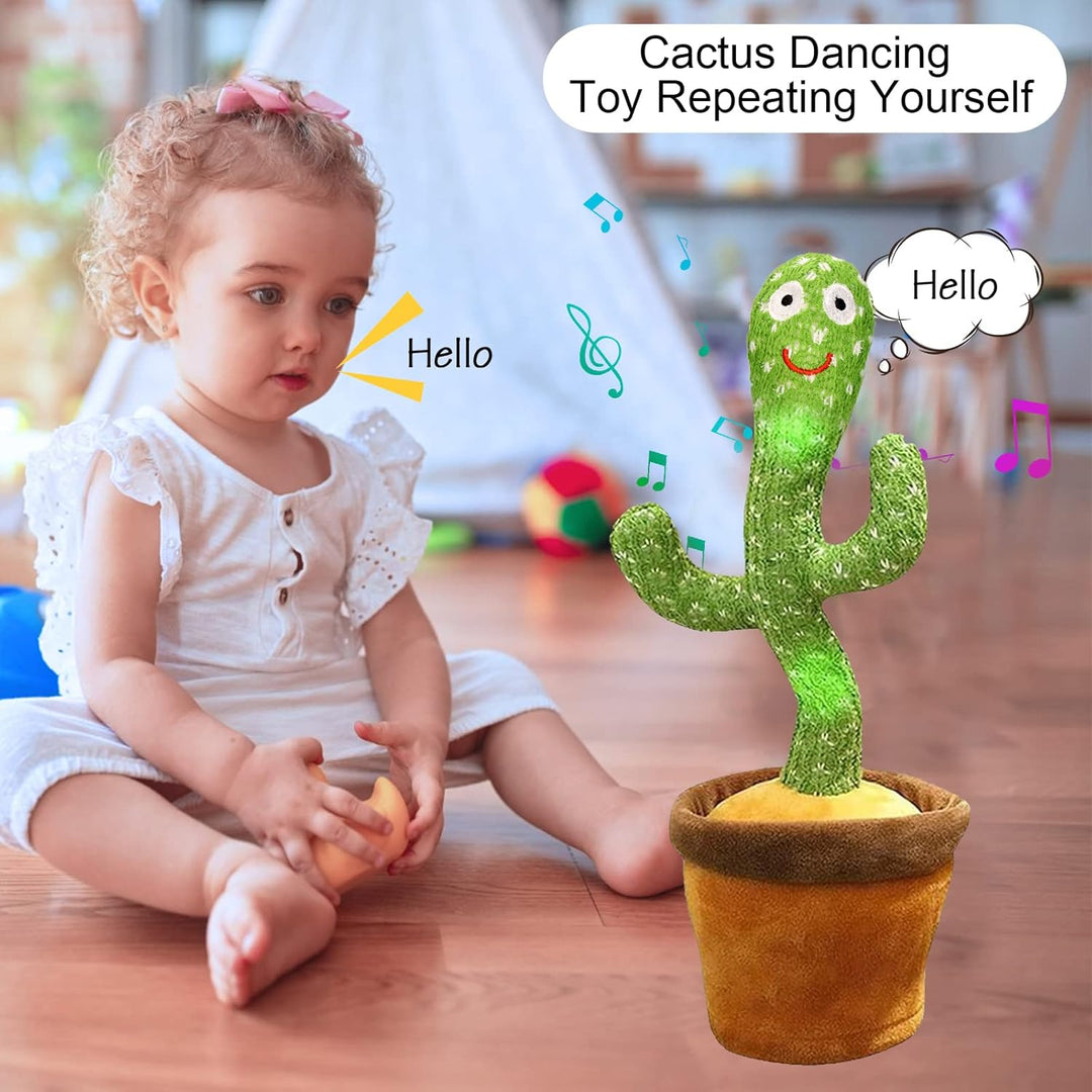 seOSTO Sprechender Tanzender Kaktus Plüschtier, Dancing Cactus Toy, Elektronischer Plüschpuppengesch