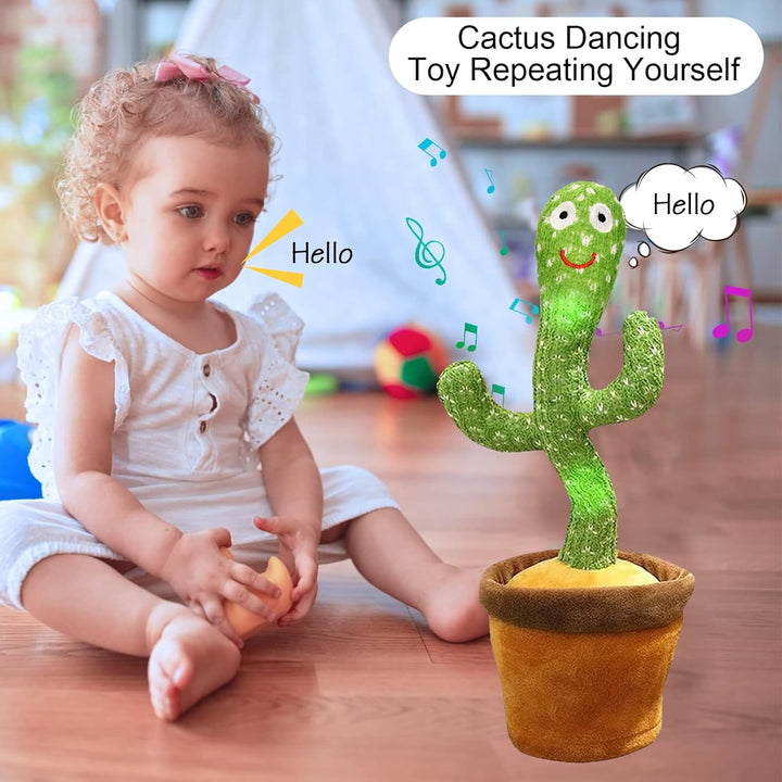 seOSTO Sprechender Tanzender Kaktus Plüschtier, Dancing Cactus Toy, Elektronischer Plüschpuppengesch