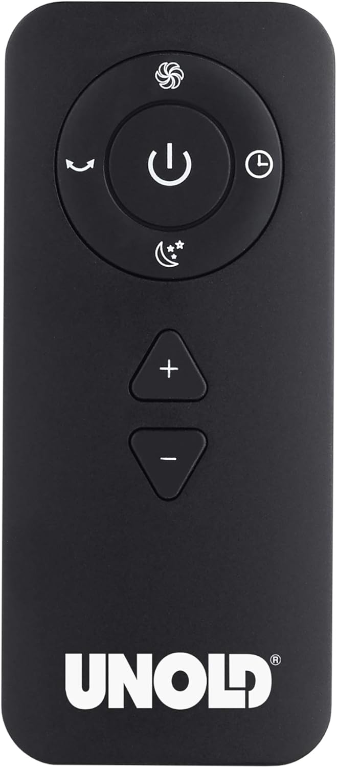 UNOLD 86865 TURMVENTILATOR Black Tower mit 9-stufiger Geschwindigkeitsregelung, zuschaltbarer 90° Os