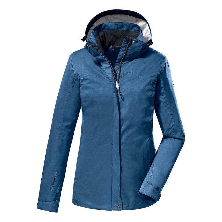 killtec Damen Funktionsjacke/Outdoorjacke mit abzippbarer Kapuze Kurzgrösse KOS 133 KG WMN JCKT dunk