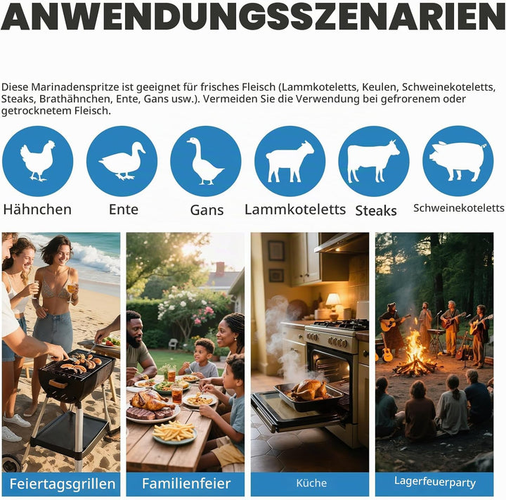 MXBAOHENG Marinierte Spritze Elektrische Kochsalzinjektionspumpe 70W Fleischeinlegemaschine Fleisch