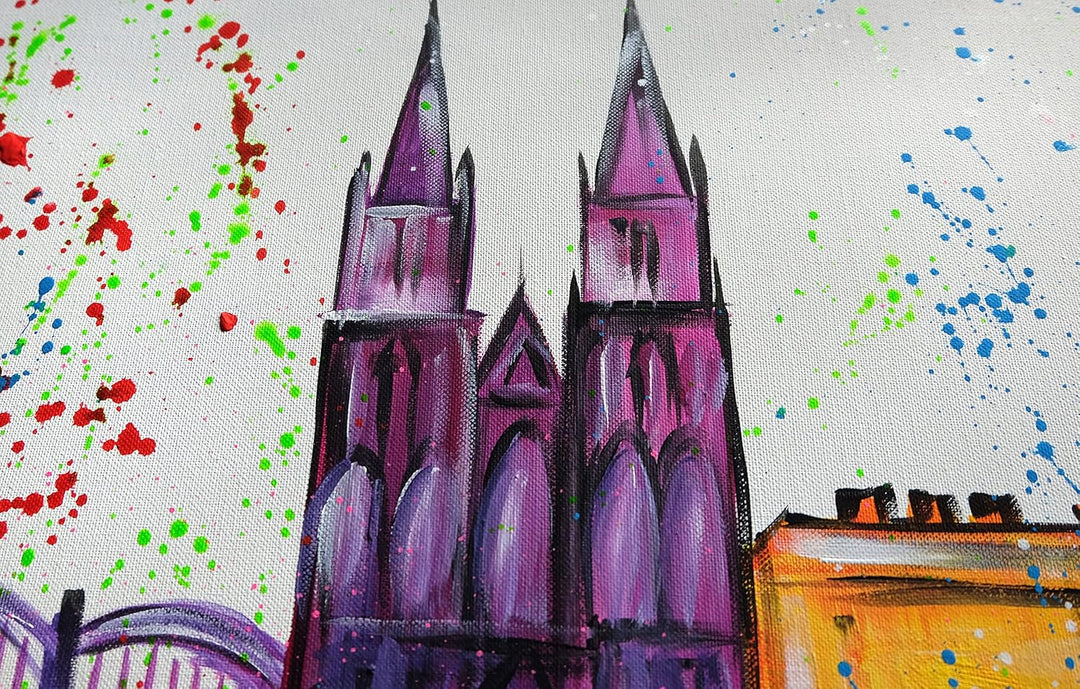 Monica Mirafiori I 100% HANDGEMALT I Gemälde Köln I 100x50cm | Gemälde Handgemalt | Acrylgemälde | S
