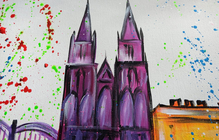 Monica Mirafiori I 100% HANDGEMALT I Gemälde Köln I 100x50cm | Gemälde Handgemalt | Acrylgemälde | S