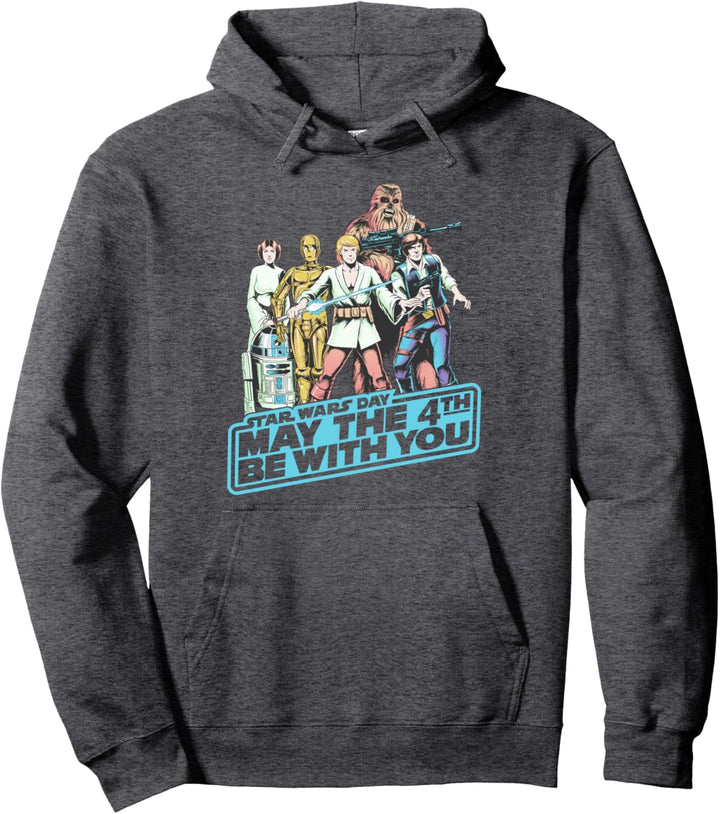 Star Wars May The 4th Group Retro Poster Pullover Hoodie