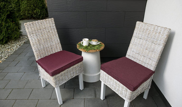 sunnypillow 4er Set Stuhlkissen 40 x 45 x 5cm | Polsterauflage Auflage für Stühle/Rattanstühle | Stu