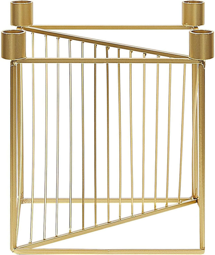 Moderner Kerzenständer in edlem Gold aus Metall für 4 Kerzen Mindoro