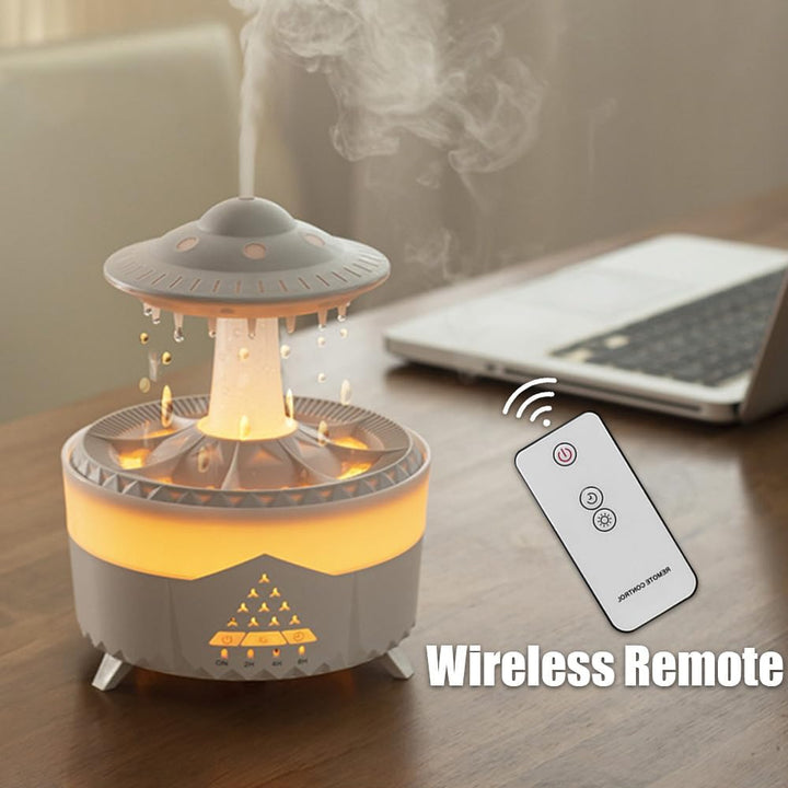 Rain-Cloud Humidifier, 350 ml Regenwolken-Luftbefeuchter, kabelloser Fernbedienung Aroma Diffuser mi