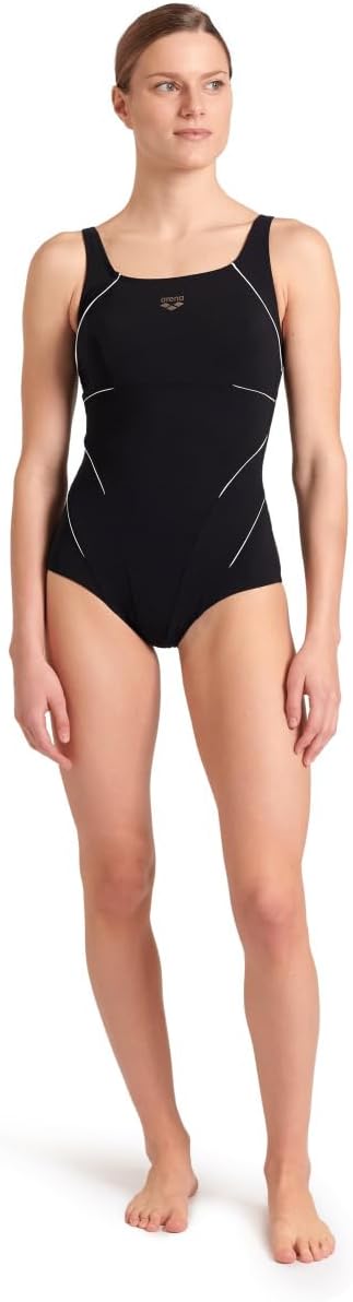 Arena Damen W Jewel One Piece Low C Cup R One Piece Swimsuit 36 Black-white, 36 Black-white