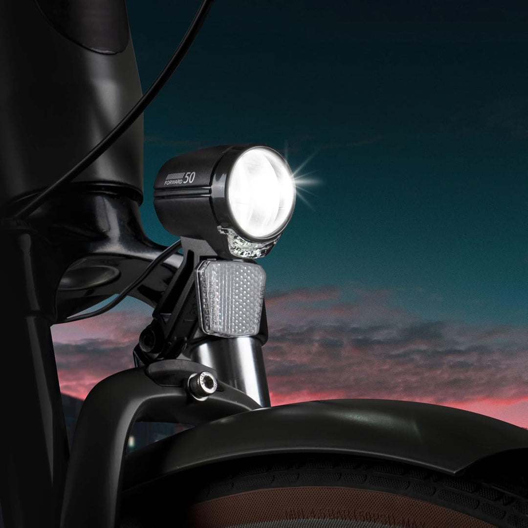 Fahrrad Frontlicht LED 30-100 Lux, Alu-Kühlkörper, 6-58V E-Bike/Fahrrad, IPX4/5, StVZO E-Bike 50lux,
