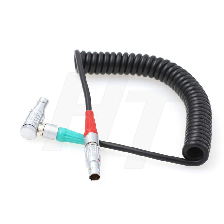 HangTon Spiralkabel für ARRI Alexa Kamera, gerade, 5-polig auf rechtwinklig, 5-polig