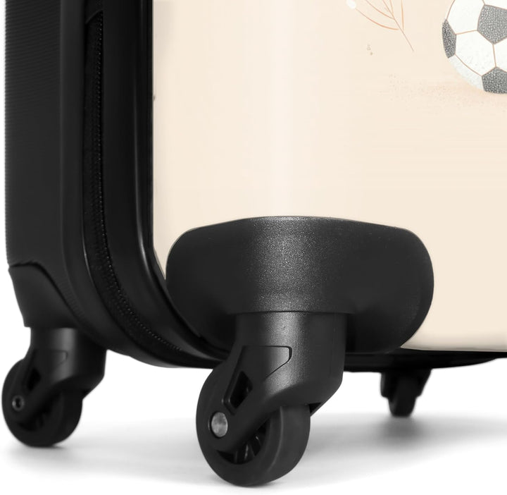 NoBoringSuitcases.com® Koffer Kinder Gross 67x43x25 cm Reisekoffer Kinderkoffer 4 Rollen Leicht Kind