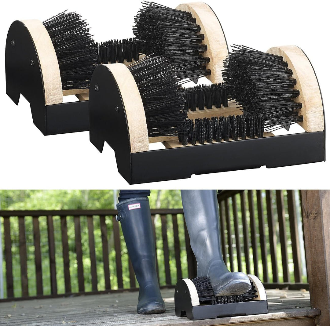 Royal Gardineer Schmutzbürsten Schuhe: 2er-Set Schuhputzer, robuste Rundum-Bürste für Garten- & Arbe