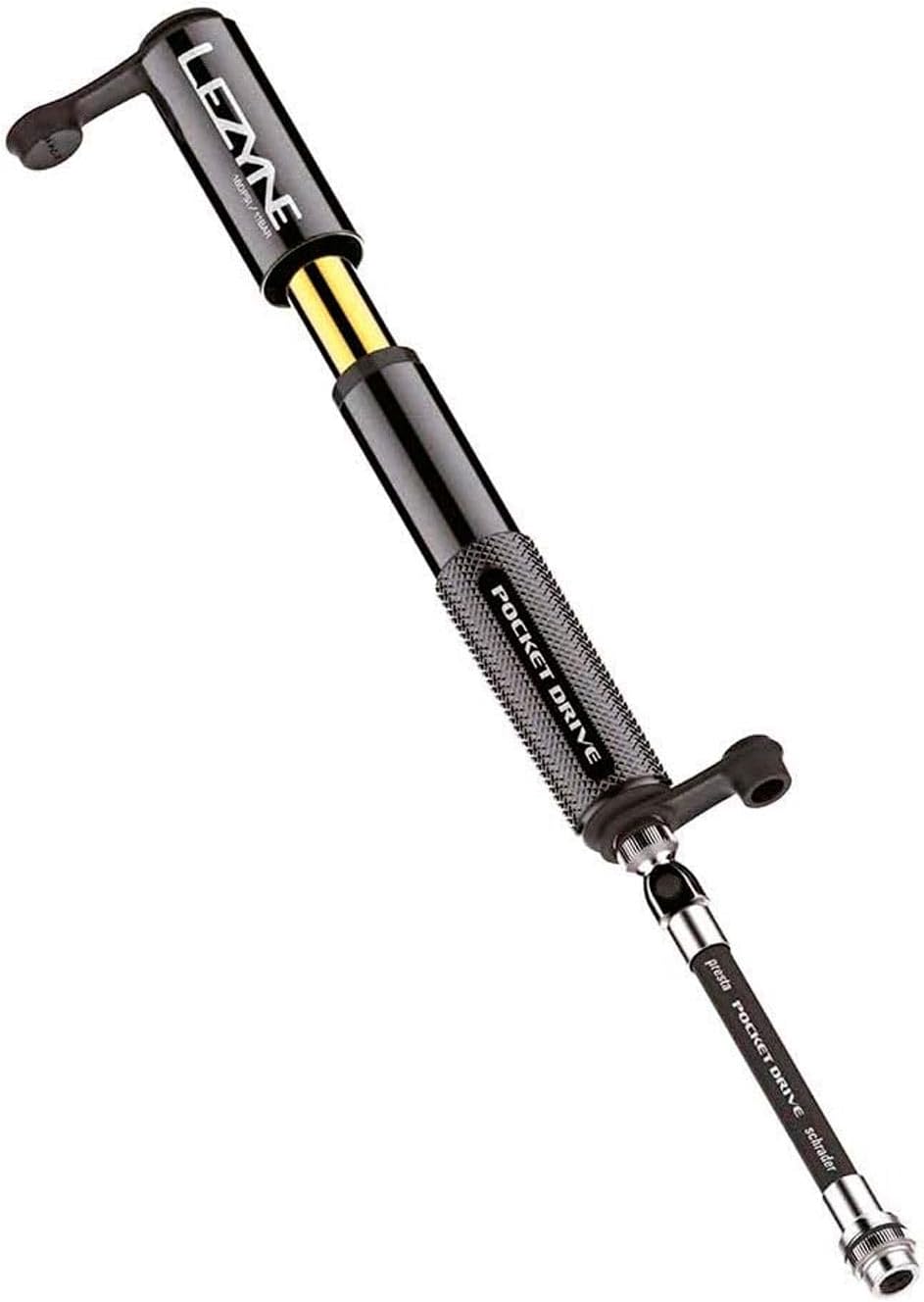 Lezyne Unisex – Erwachsene CNC Pocket Drive Minipumpe 14 cm Schwarz