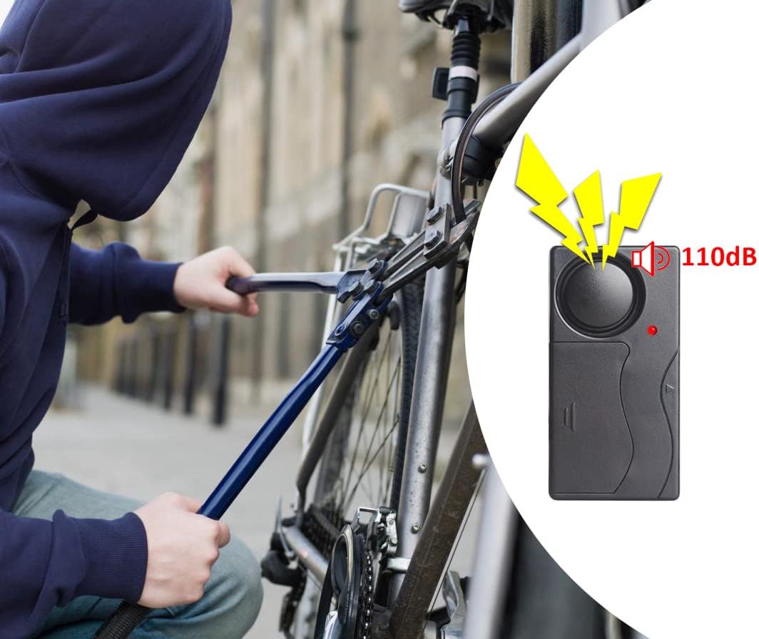 Lancoon 2 Packungen Diebstahlwarnanlage, 110 dB Laute Empfindlichkeit, Einstellbarer Bewegungssensor