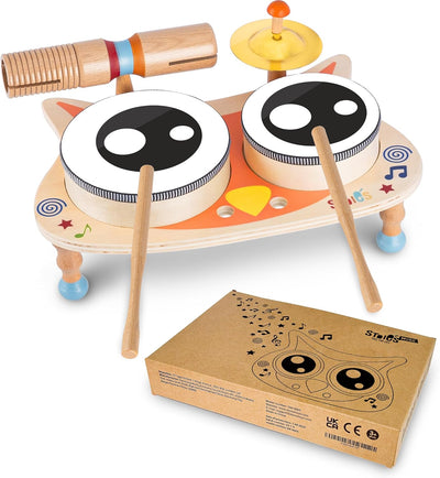 Stoie's Baby Schlagzeug Kinder ab 3 Jahre Musikinstrumente für Kinder ab 1 Jahr Montessori Musikinst