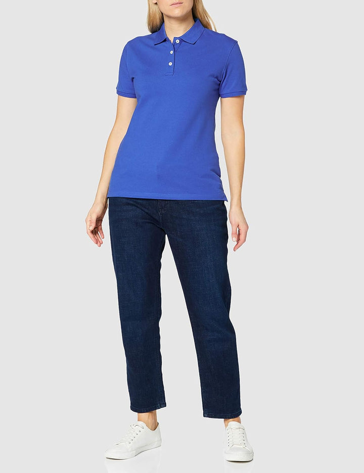 CliQue Damen Premium Polo Shirt Polohemd, Blau (Königsblau), Small