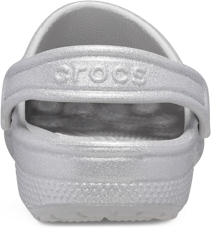 Crocs Unisex Kinder Classic Glitter Clog K 25/26 EU Silber Glitter, 25/26 EU Silber Glitter