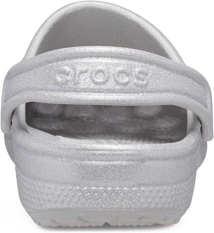 Crocs Unisex Kinder Classic Glitter Clog K 25/26 EU Silber Glitter, 25/26 EU Silber Glitter